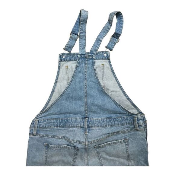 Isabel Maternity by Ingrid & Isabel Denim Shortall size 6 Blue Overall Shorts - Picture 5 of 14